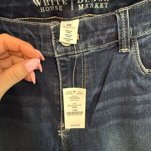 White House Black Market Dark Wash Straight Leg Jeans